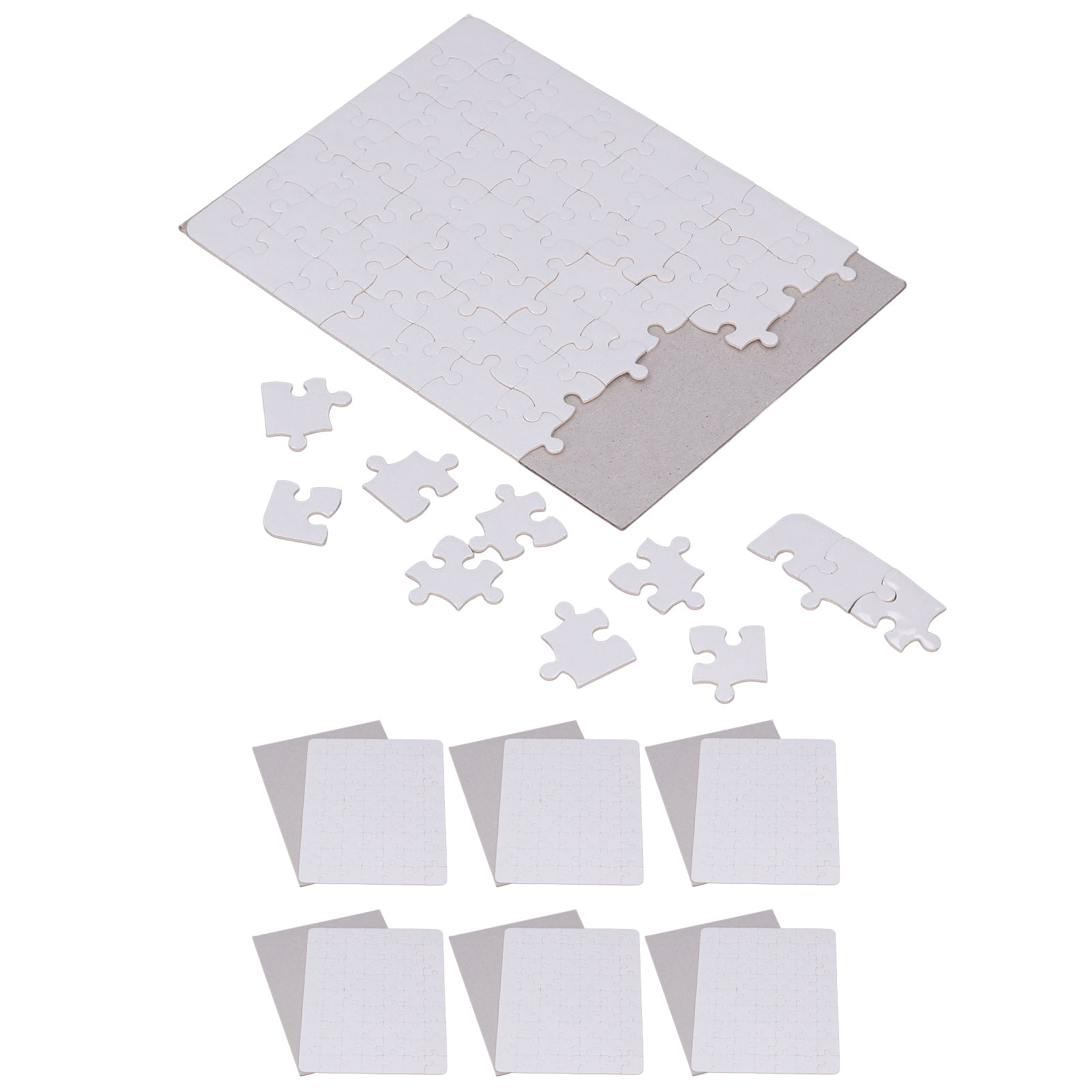 Puzzle Blank White - 6 Zestawów Pustych Puzzle 13x18cm Białe