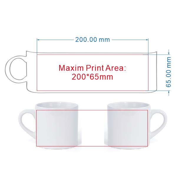 175ml mały kubek do kawy LOGO  – Sublimation Mug White recenzja i cena