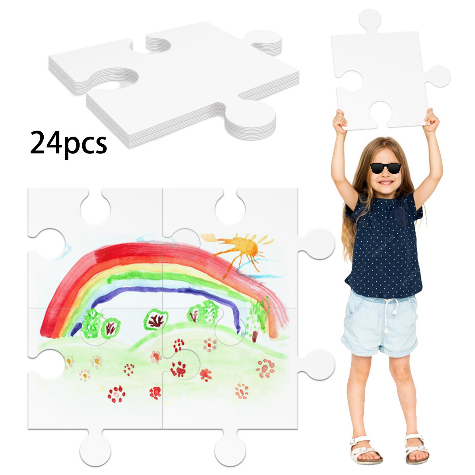 24 sztuki białych kartonowych  – Puzzle Blank White recenzja i cena
